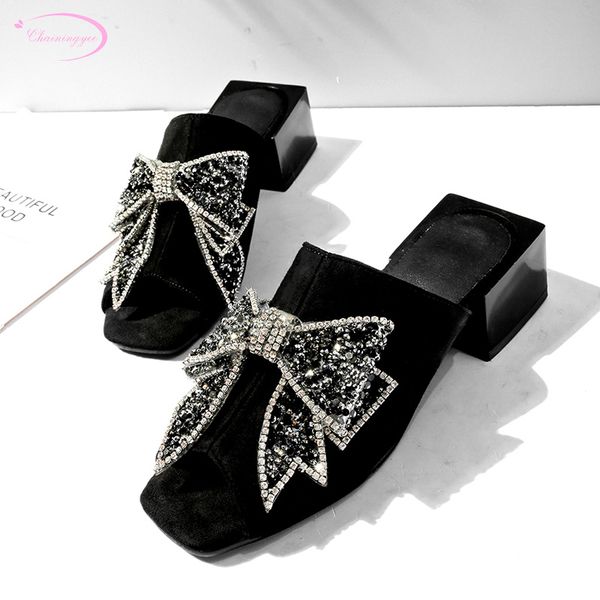 european nightclub style peep toe summer slippers fashion diamond bowknot black yellow thick medium heel women's shoes
european nightclub style peep toe summer slippers fashion diamond bowknot black yellow thick medium heel women's shoes