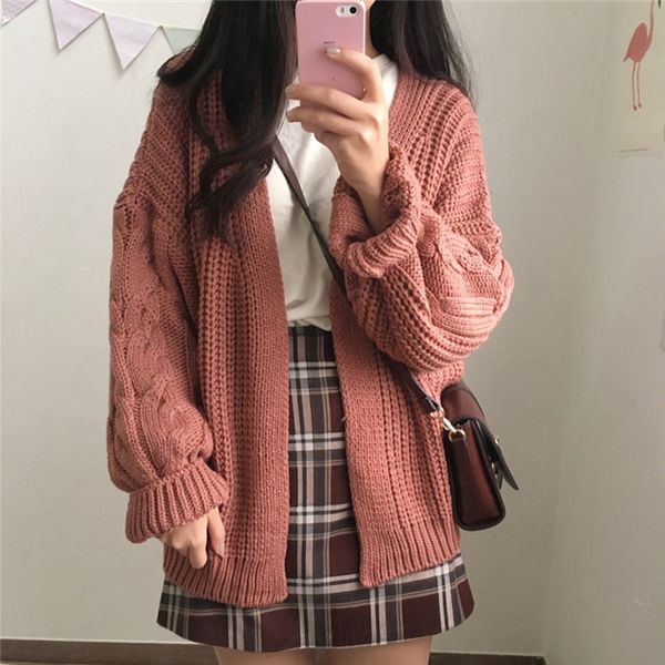 autumn korean fashion women sweaters harajuku winter twist loose long sleeve knit cardigan 2018 fall preppy female vintage coat, White;black
autumn korean fashion women sweaters harajuku winter twist loose long sleeve knit cardigan 2018 fall preppy female vintage coat, White;black