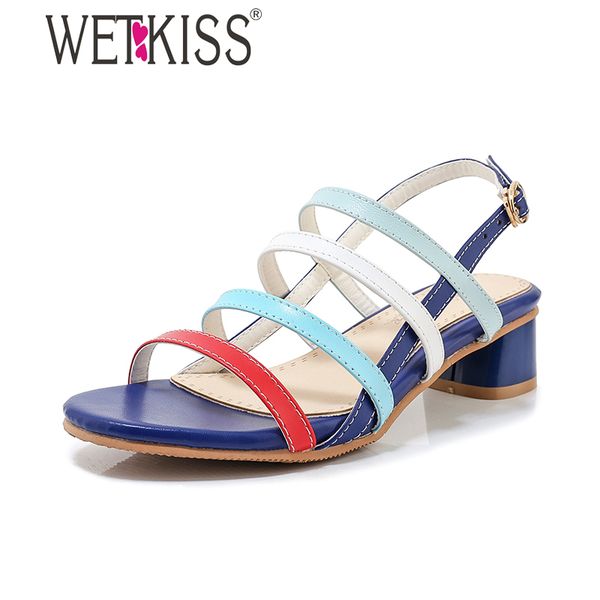 wetkiss big size women's sandals gladiator ladies sandals women chunky heels shoes woman summer shoes strip med heels, Black
wetkiss big size women's sandals gladiator ladies sandals women chunky heels shoes woman summer shoes strip med heels, Black