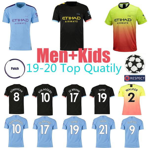 19 20 manchester soccer jerseys city jesus de bruyne kun aguero soccer shirt 2019 2020 sane jerseys football kit shirt men sets uniform, Black;yellow
19 20 manchester soccer jerseys city jesus de bruyne kun aguero soccer shirt 2019 2020 sane jerseys football kit shirt men sets uniform, Black;yellow