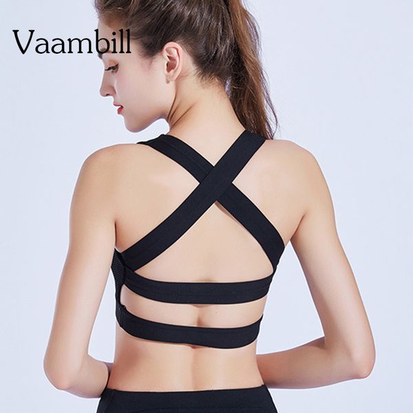 women's strappy yoga sports bra female sport crop underwear bh woman for fitness gym sporty workout push up bras, White;black
women's strappy yoga sports bra female sport crop underwear bh woman for fitness gym sporty workout push up bras, White;black