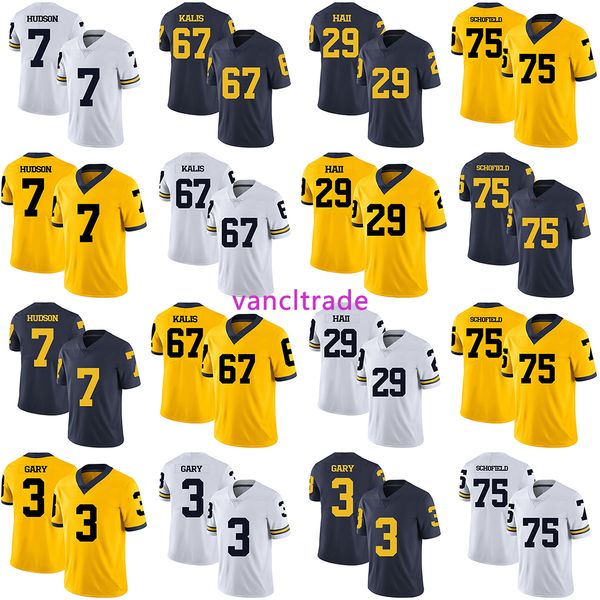 2019 ncaa fottball michigan wolverines 7 khaleke hudson 67 kyle kalis 29 leon hall 75 michael schofield 3 rashan gary jerseys, Black;red
2019 ncaa fottball michigan wolverines 7 khaleke hudson 67 kyle kalis 29 leon hall 75 michael schofield 3 rashan gary jerseys, Black;red