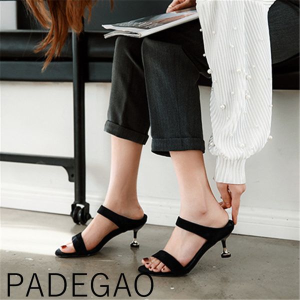 women summer elegant high heel slippers outside flock black luxury fashion designer shoes 2019
women summer elegant high heel slippers outside flock black luxury fashion designer shoes 2019