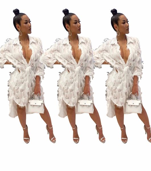 elegant women designer v neck fluffy blouses dress loose tassels shirts long sleeves ladies party street clothing blouses dress black white, White;black
elegant women designer v neck fluffy blouses dress loose tassels shirts long sleeves ladies party street clothing blouses dress black white, White;black