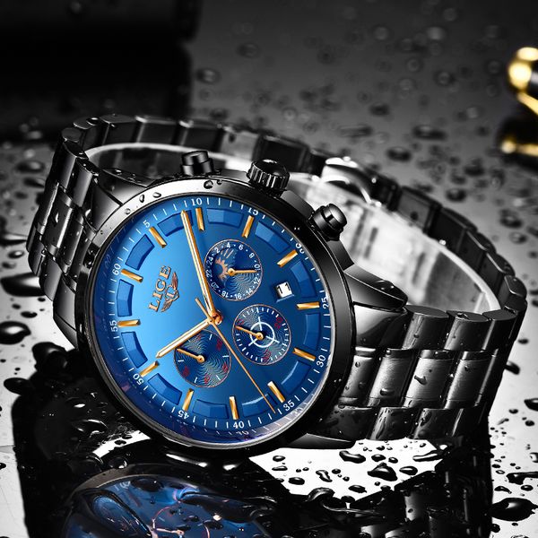 2020 lige fashion mens watches brand fashion full steel business quartz watch men waterproof sports watches relogio masculin, Slivery;brown
2020 lige fashion mens watches brand fashion full steel business quartz watch men waterproof sports watches relogio masculin, Slivery;brown
