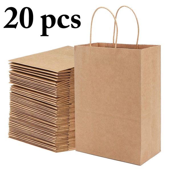 20pcs kraft paper bag multi-purpose tote gift bag for party handle festival bags wedding birthday party gift package supplies
20pcs kraft paper bag multi-purpose tote gift bag for party handle festival bags wedding birthday party gift package supplies