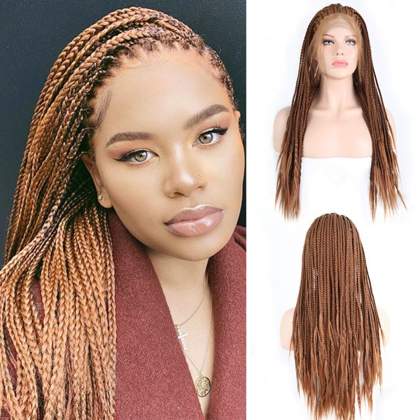 charisma brown hair wigs braided box braids wig with baby hair synthetic lace front wig for women long lace, Black
charisma brown hair wigs braided box braids wig with baby hair synthetic lace front wig for women long lace, Black