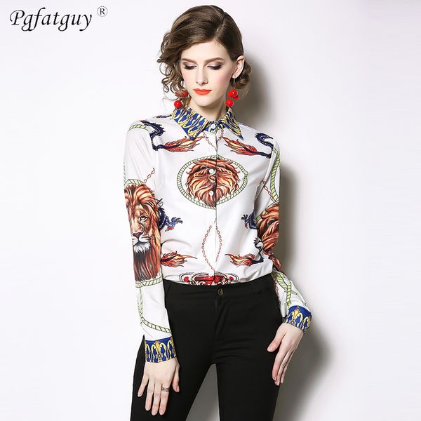 new 2019 women blouse office shirt long sleeve lion pattern printed blouses casual spring work wear shirts blusas femininas, White
new 2019 women blouse office shirt long sleeve lion pattern printed blouses casual spring work wear shirts blusas femininas, White