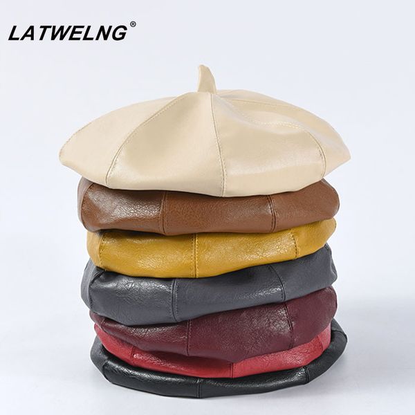 wholesale 7 colors pu leather berets for women fashion ladies black caps stewardess red yellow beret autumn winter artist hats, Blue;gray
wholesale 7 colors pu leather berets for women fashion ladies black caps stewardess red yellow beret autumn winter artist hats, Blue;gray