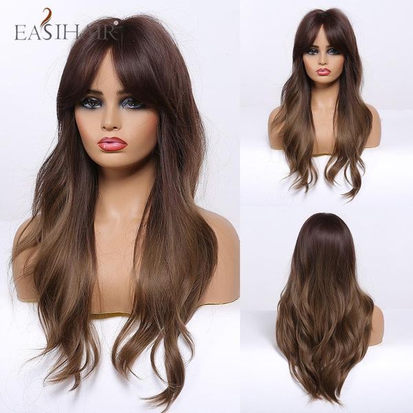 easihair brown ombre women's wigs with bangs long wave synthetic wigs for women african american heat resistant cosplay hair wig, Black
easihair brown ombre women's wigs with bangs long wave synthetic wigs for women african american heat resistant cosplay hair wig, Black