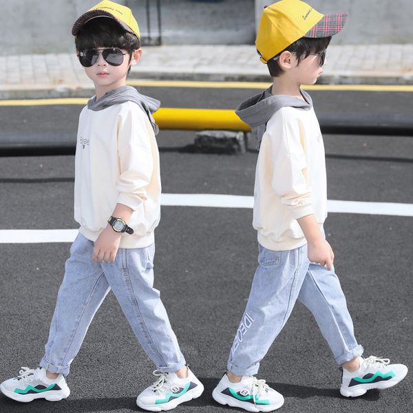 two-piece children's clothing new autumn suit hooded sweater + casual jeans boy sports jacket coat denim trousers 2 sets, White
two-piece children's clothing new autumn suit hooded sweater + casual jeans boy sports jacket coat denim trousers 2 sets, White