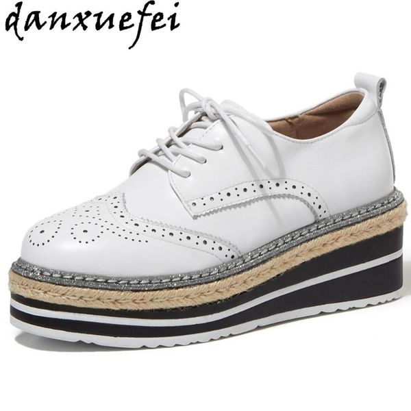 women's genuine leather platform flats lace-up oxfords round toe soft comfortable casual espadrilles thick sole brogues shoes, Black
women's genuine leather platform flats lace-up oxfords round toe soft comfortable casual espadrilles thick sole brogues shoes, Black
