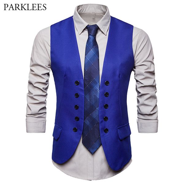 men suit vest 2018 brand new double breasted waistcoat gilet men business wedding tuxedo vests colete masculino social blazer, Black;white
men suit vest 2018 brand new double breasted waistcoat gilet men business wedding tuxedo vests colete masculino social blazer, Black;white
