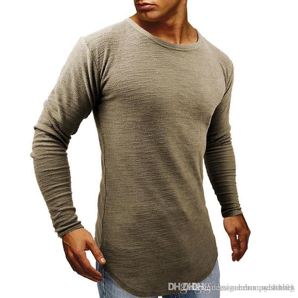 mens longline curved designer tshirts spring autumn muscle slim fit long sleeved tees, White;black
mens longline curved designer tshirts spring autumn muscle slim fit long sleeved tees, White;black