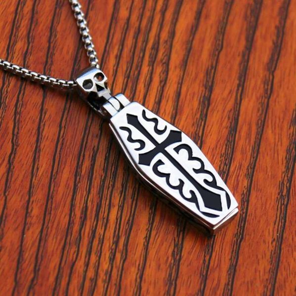 death titanium steel necklace men's cool pendant men europe and america cross pendant ornament long chain, Silver
death titanium steel necklace men's cool pendant men europe and america cross pendant ornament long chain, Silver