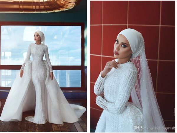 2019 zuhair murad mermaid muslim long sleeve vintage luxury wedding dress full beads vestido de novia custom wedding guest dress bridal gown, White
2019 zuhair murad mermaid muslim long sleeve vintage luxury wedding dress full beads vestido de novia custom wedding guest dress bridal gown, White