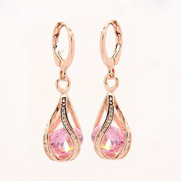 new women girls rose gold zircon earrings ladies luxury designer dangle earrings gifts jewelry, Silver
new women girls rose gold zircon earrings ladies luxury designer dangle earrings gifts jewelry, Silver