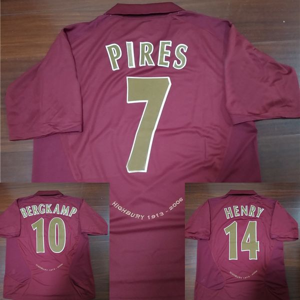 Velvet Name Number 05 06 Highbury Bergkamp v.Persie Henry Pires Football Shirts Vintage Retro Soccer Jersey 2005 2006 Maillot MAGLIA Camisa
Velvet Name Number 05 06 Highbury Bergkamp v.Persie Henry Pires Football Shirts Vintage Retro Soccer Jersey 2005 2006 Maillot MAGLIA Camisa