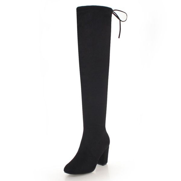 kalenmos plus size 33-45 women long boots high heel slip on over the knee boots ladies fashion flock bow autumn winter shoes, Black
kalenmos plus size 33-45 women long boots high heel slip on over the knee boots ladies fashion flock bow autumn winter shoes, Black