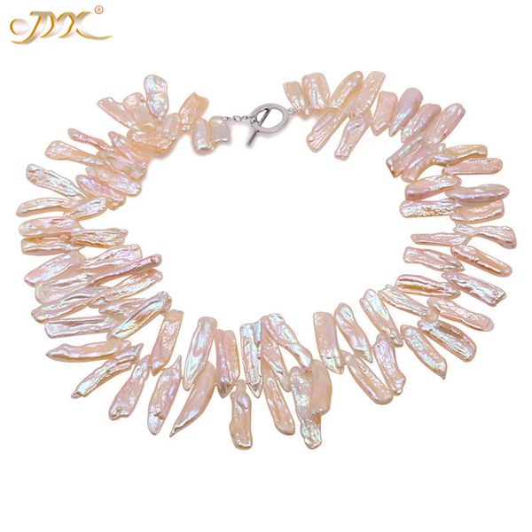 jyx light yellow white shinning baroque necklace beads 8*20-9.5*33mm elegant jewelry 19" gift women, Silver
jyx light yellow white shinning baroque necklace beads 8*20-9.5*33mm elegant jewelry 19" gift women, Silver