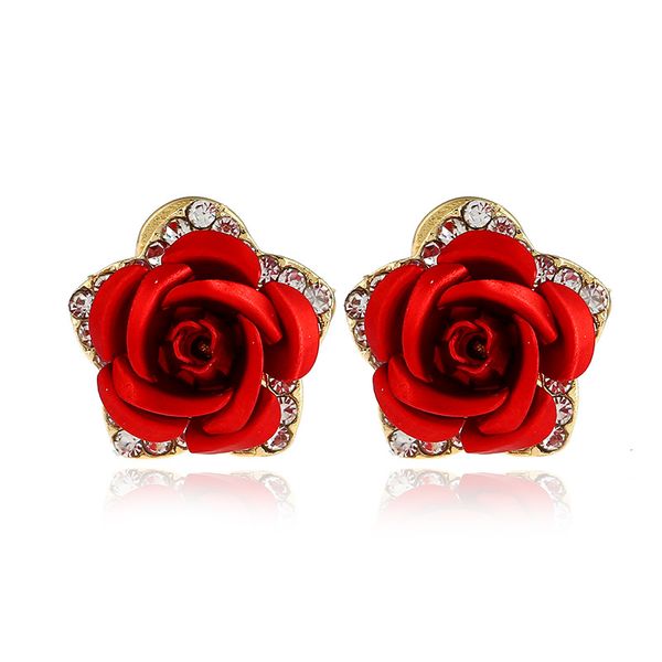 new fashion red flowers lady earrings romantic elegant passionate rose diamond studs, Golden;silver
new fashion red flowers lady earrings romantic elegant passionate rose diamond studs, Golden;silver