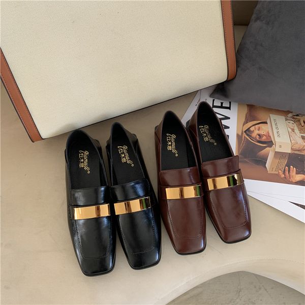 metal decoration square toe slip on flats casual brief low heels shoes woman soft leather comfy loafers femme single moccasins, Black
metal decoration square toe slip on flats casual brief low heels shoes woman soft leather comfy loafers femme single moccasins, Black
