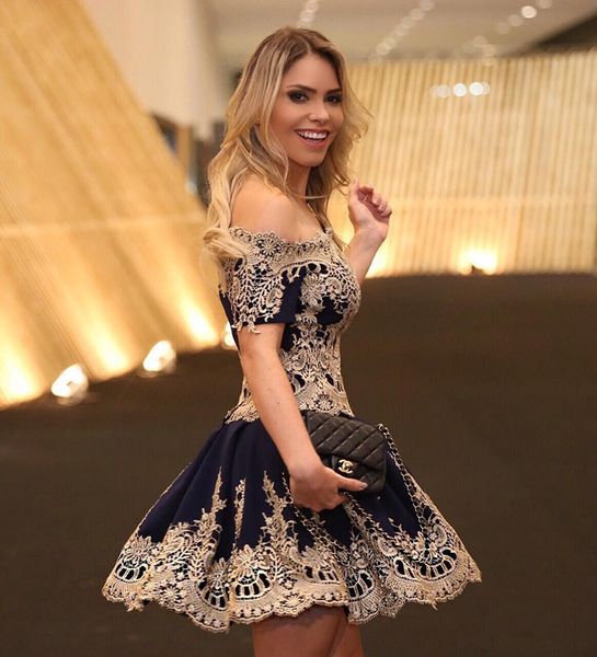 2019 little black new sweet 16 homecoming dresses off shoulders gold lace appliques short cocktail dresses formatura curto arabic style
2019 little black new sweet 16 homecoming dresses off shoulders gold lace appliques short cocktail dresses formatura curto arabic style