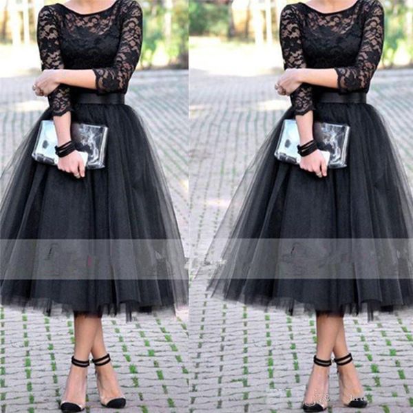 party dresses 2021 long sleeves short evening scoop black lace formal prom gowns custom made length special occasion wear, White;black
party dresses 2021 long sleeves short evening scoop black lace formal prom gowns custom made length special occasion wear, White;black