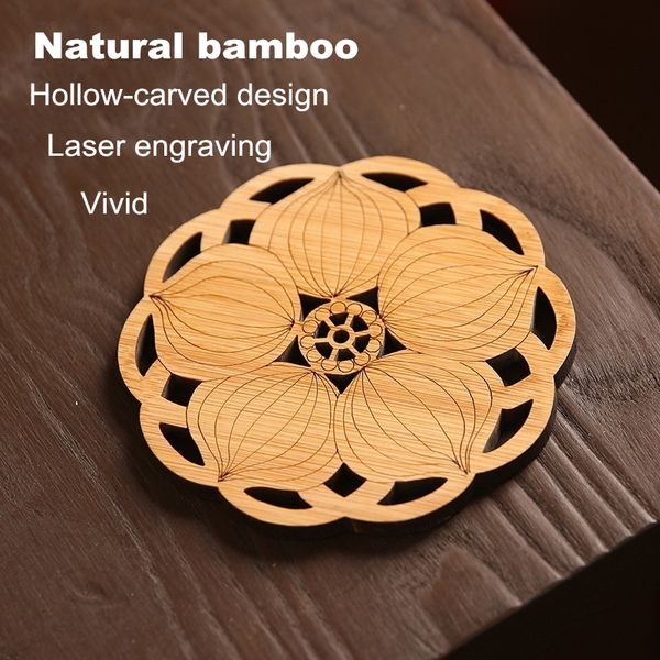 6 pcs round bamboo coffee coaster set anti-slip mat table decoration accessories flowers cup pad hollow carving handmade wooden
6 pcs round bamboo coffee coaster set anti-slip mat table decoration accessories flowers cup pad hollow carving handmade wooden