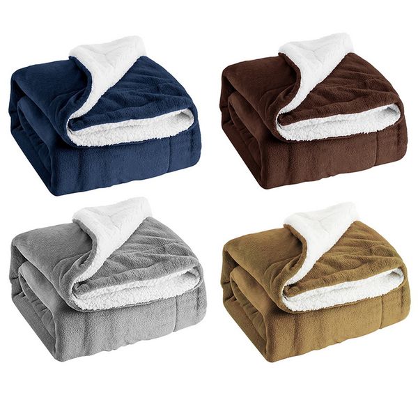 2018 four seasons universal polyester supper soft fleece reversible blanket bed couch soft throw blankets double thicken blanket 
2018 four seasons universal polyester supper soft fleece reversible blanket bed couch soft throw blankets double thicken blanket