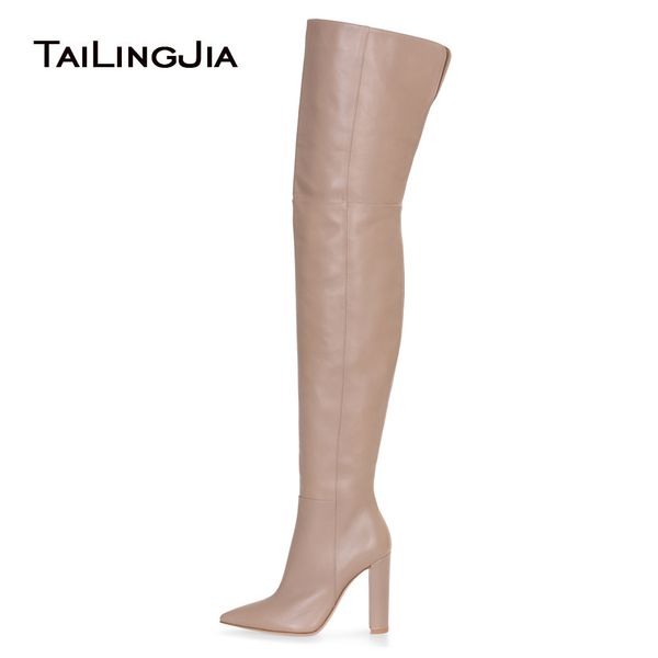 women pointy toe high heel black over the knee high boots nude chunky heel thigh boots ladies winter shoes tall botas 2018
women pointy toe high heel black over the knee high boots nude chunky heel thigh boots ladies winter shoes tall botas 2018