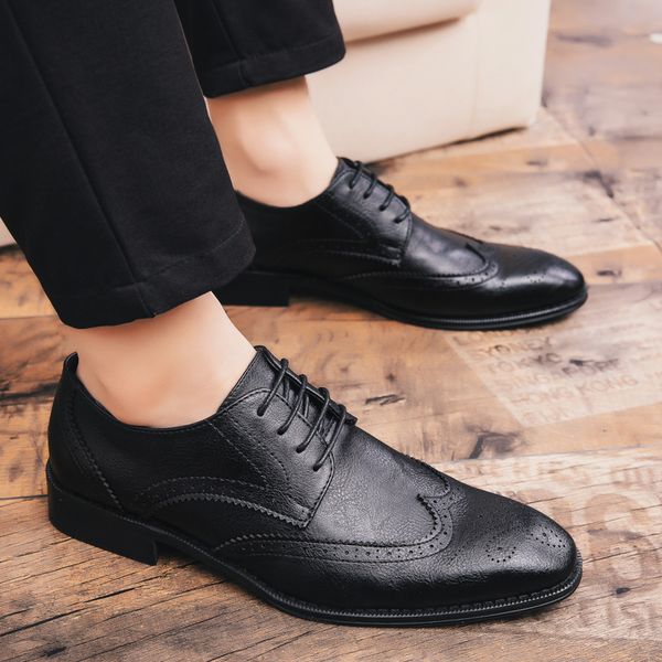 fashion formal men shoes lace up breathable business dress shoes brogue leather casual oxfords wedding party big size 47 4, Black
fashion formal men shoes lace up breathable business dress shoes brogue leather casual oxfords wedding party big size 47 4, Black