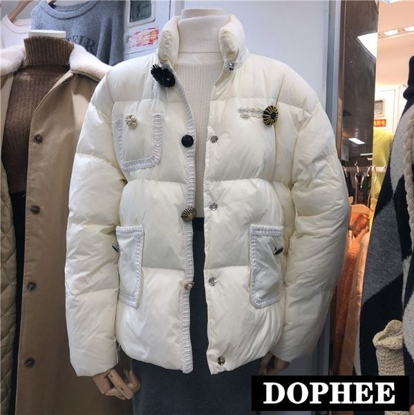 down cotton jacket women's autumn and winter new single-row buckle thick warm parka coat short padded coats femme kurtka damska, Black
down cotton jacket women's autumn and winter new single-row buckle thick warm parka coat short padded coats femme kurtka damska, Black