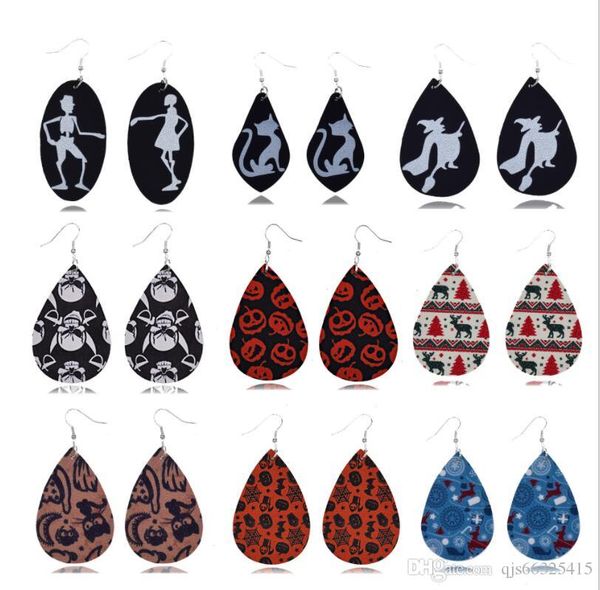 wholesale simple design halloween theme leather earrings 4 pairs genuine leather drop dangle earrings leather double-sided earrings, Silver
wholesale simple design halloween theme leather earrings 4 pairs genuine leather drop dangle earrings leather double-sided earrings, Silver