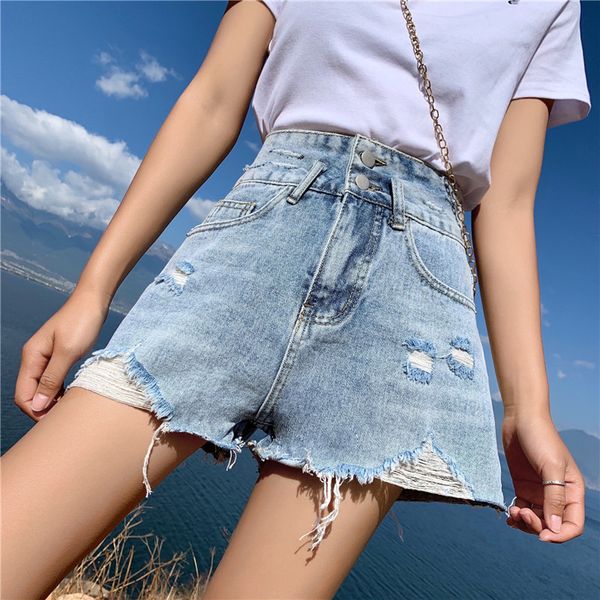 s-xl 2019 women summer denim shorts students girl high waist ripped denim jeans shorts womens a line (z6303, White;black
s-xl 2019 women summer denim shorts students girl high waist ripped denim jeans shorts womens a line (z6303, White;black