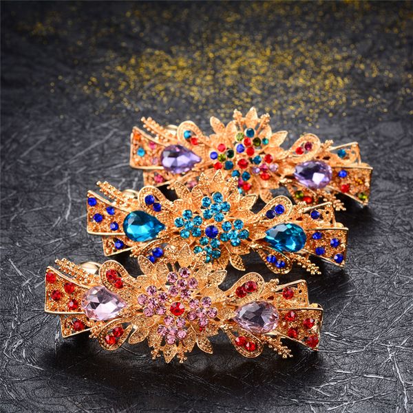 brand hair jewelry crystal flower barrettes hair clip wedding accessories women hairpin with rhinestone ornaments, Golden;white
brand hair jewelry crystal flower barrettes hair clip wedding accessories women hairpin with rhinestone ornaments, Golden;white