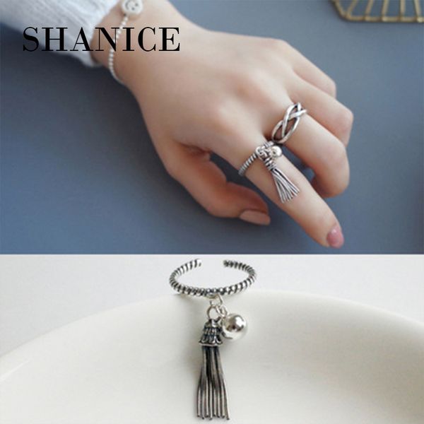 shanice 925 sterling silver open rings retro twist tassel hanging beads adjustable finger rings korea style silver jewelry
shanice 925 sterling silver open rings retro twist tassel hanging beads adjustable finger rings korea style silver jewelry
