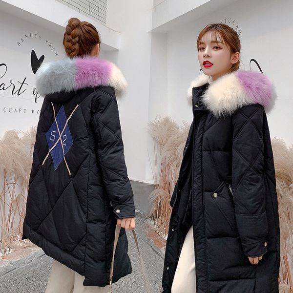 p shoot south korea dongdaemun autumn and winter new style friend down jacket women's loose-fit color fur collar cotton, Blue;black
p shoot south korea dongdaemun autumn and winter new style friend down jacket women's loose-fit color fur collar cotton, Blue;black