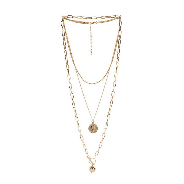 chains metal ball coins stick pendants necklaces for women gold color 2021 fashion jewelry layered necklace female accessories gift, Silver
chains metal ball coins stick pendants necklaces for women gold color 2021 fashion jewelry layered necklace female accessories gift, Silver