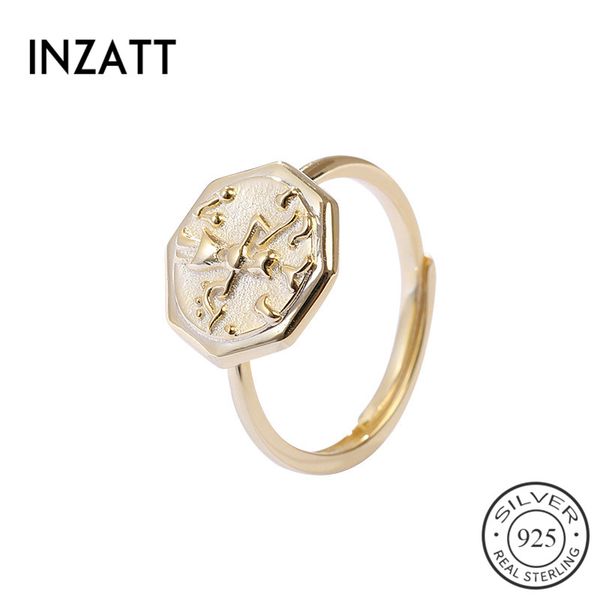 inzatt real 925 sterling silver vintage opening ring for charming women party fine jewelry geometric accessories 2019 gift, Golden;silver
inzatt real 925 sterling silver vintage opening ring for charming women party fine jewelry geometric accessories 2019 gift, Golden;silver