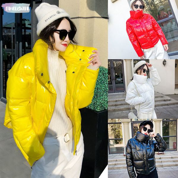 down winter cotton shiny jacket for women thick bright black short padded jacket yellow red cotton parkas
down winter cotton shiny jacket for women thick bright black short padded jacket yellow red cotton parkas