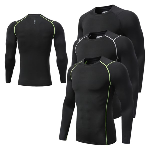 new running shirt men's rashgard long sleeve gym shirt sportswear compression dry fit shirts for men fitness sport t-shirts, Black;blue
new running shirt men's rashgard long sleeve gym shirt sportswear compression dry fit shirts for men fitness sport t-shirts, Black;blue