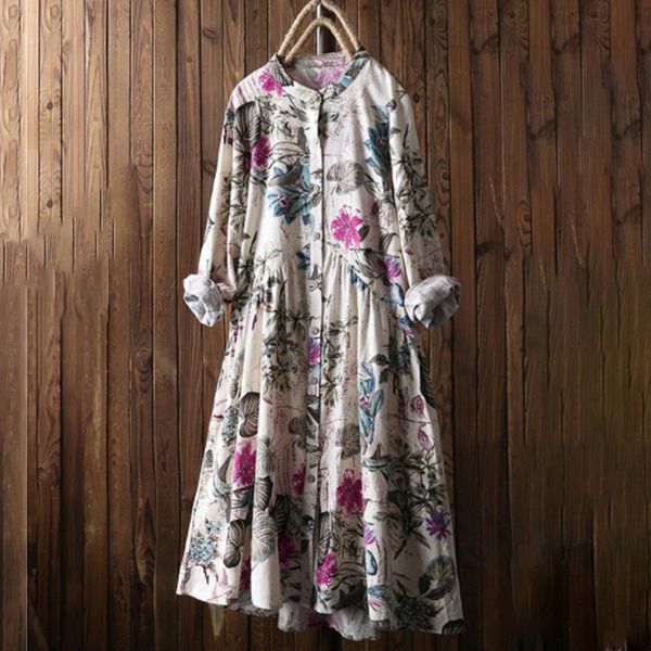 women dress plus size fashion evening round neck long sleeve swing loose printed ladies oversize long dress, Black;gray
women dress plus size fashion evening round neck long sleeve swing loose printed ladies oversize long dress, Black;gray