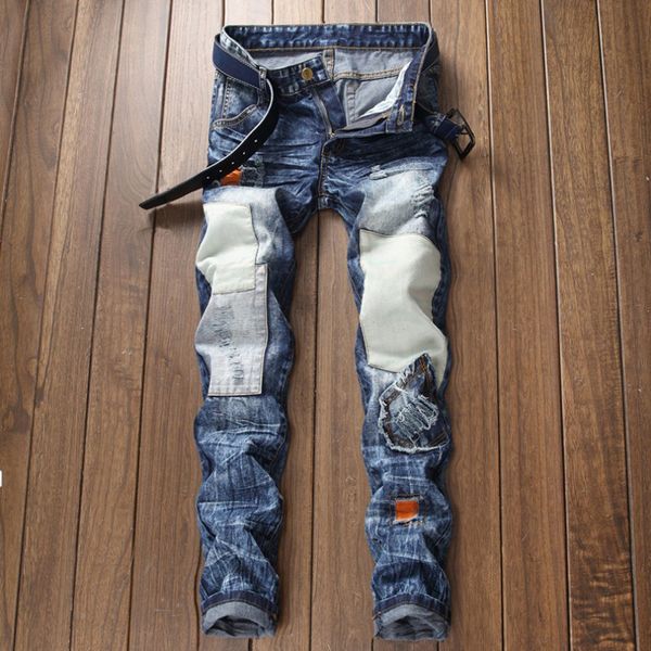 feitong 2019 jeans men stretchy ripped skinny biker jeans destroyed taped slim fit zipper denim pants male, Blue
feitong 2019 jeans men stretchy ripped skinny biker jeans destroyed taped slim fit zipper denim pants male, Blue