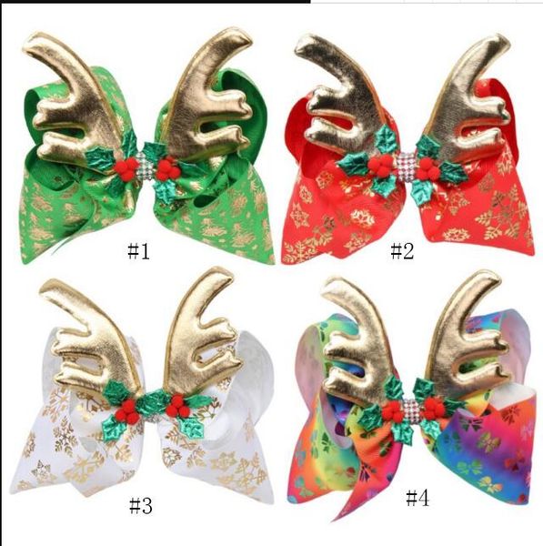 6.7 inch jojo christmas holiday hair bow golden antler with diamonds snow print leaf desig bow hair accessories, Slivery;white
6.7 inch jojo christmas holiday hair bow golden antler with diamonds snow print leaf desig bow hair accessories, Slivery;white