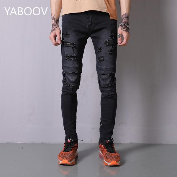 2020 fashion hip hop biker jeans for men teen boy washed distressed destroyed skinny jeans stretchy holes ripped denim pants, Blue
2020 fashion hip hop biker jeans for men teen boy washed distressed destroyed skinny jeans stretchy holes ripped denim pants, Blue