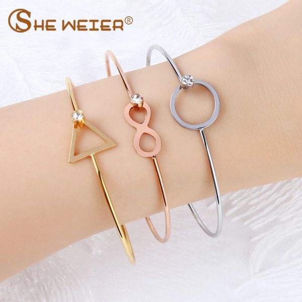 she weier stainless steel bracelets & bangles jewel friendship girls braslet charm bracelets for women infinity bangle, Black
she weier stainless steel bracelets & bangles jewel friendship girls braslet charm bracelets for women infinity bangle, Black