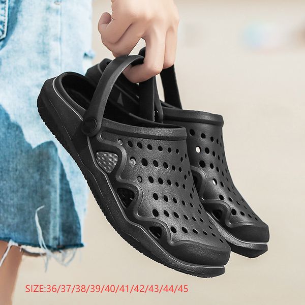 2020 summer new couple casual beach slippers hole shoes non-slip soft bottom slippers sandals comfortable breathable dropship, Black
2020 summer new couple casual beach slippers hole shoes non-slip soft bottom slippers sandals comfortable breathable dropship, Black