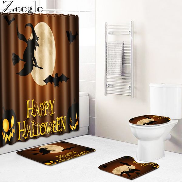 zeegle halloween shower curtain bathroom carpet set washable toilet rug shower mat absorbent bathroom rug anti-slip bath mat set
zeegle halloween shower curtain bathroom carpet set washable toilet rug shower mat absorbent bathroom rug anti-slip bath mat set