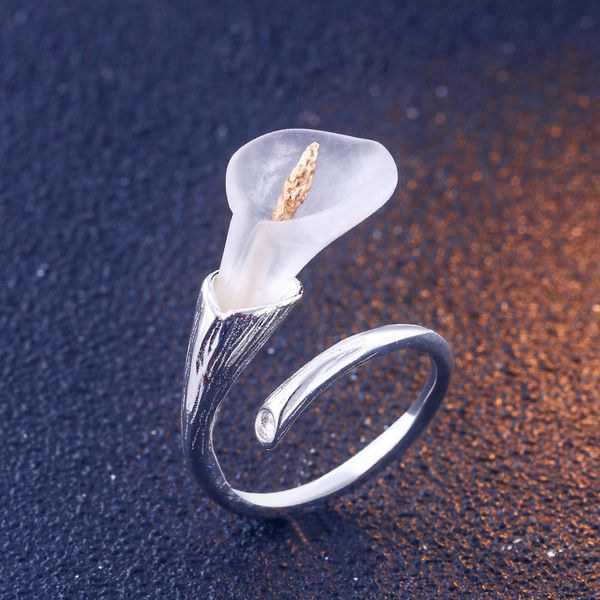 real стерлингового серебра 925 природных кристаллов ручной работы fine jewelry калла цветок лилии кольца для женщин верхнее качество креатив, Slivery;golden
real стерлингового серебра 925 природных кристаллов ручной работы fine jewelry калла цветок лилии кольца для женщин верхнее качество креатив, Slivery;golden